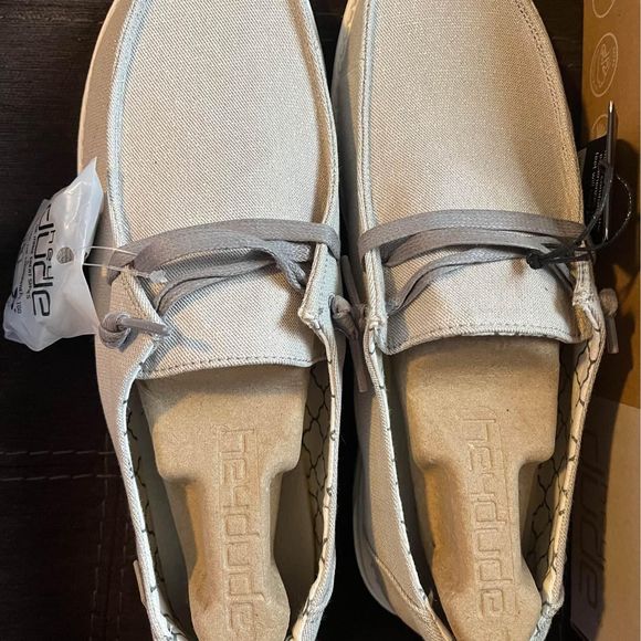 NIB Hey Dude Wendy sparkling pearl grey loafer shoes slip on womens sz 11 NEW - Picture 5 of 7